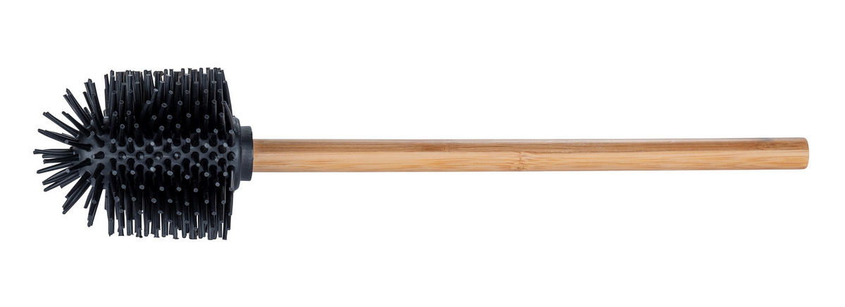 TOILETTENBÜRSTE aus Silikon 7,5/7,5/35 cm - Schwarz, Naturmaterialen (7.5/35/7.5cm) - Wenko