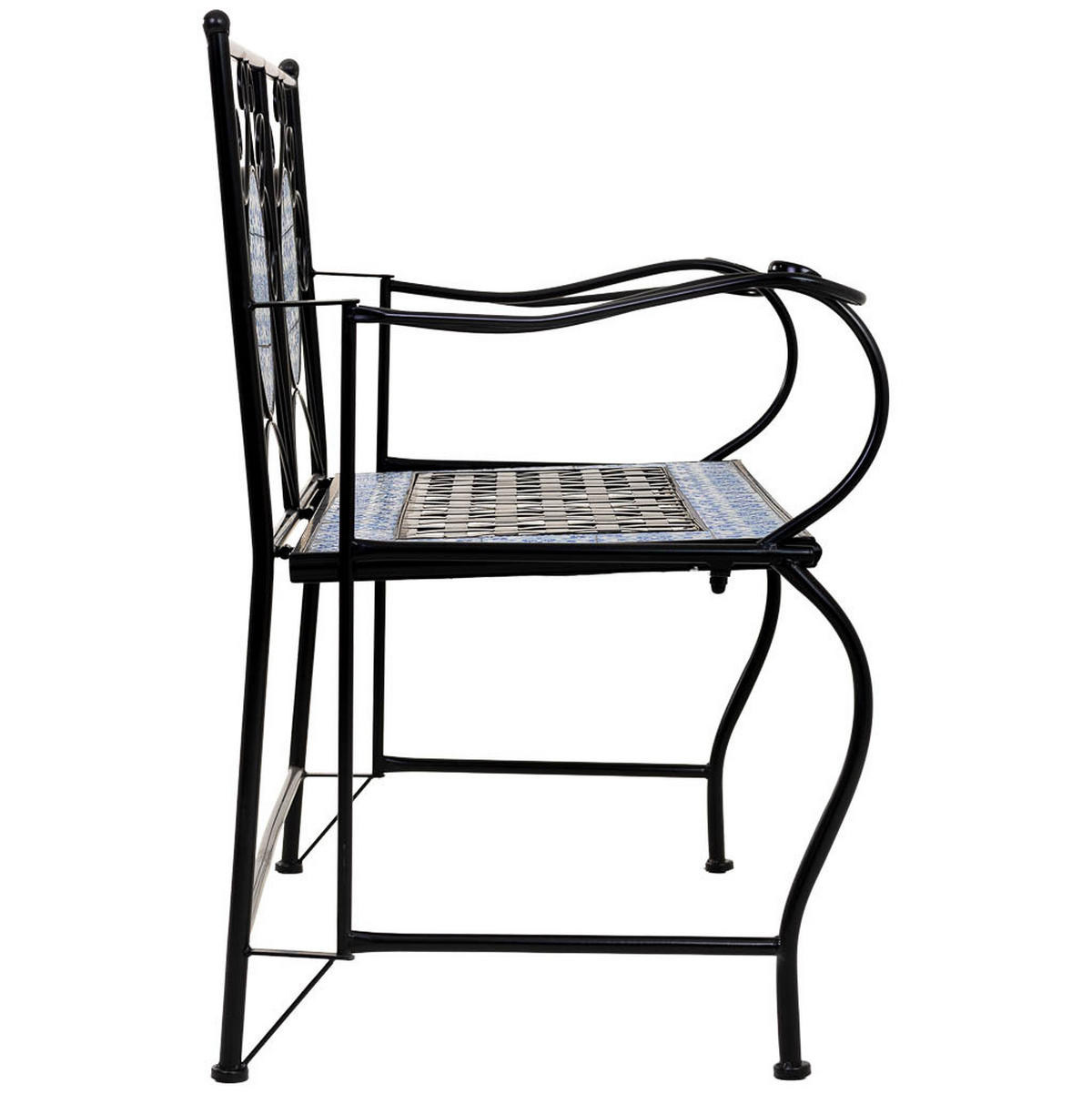 BANK, schwarz, 110x50x88cm - Schwarz, Metall (110/88/50cm) - Wanderlust