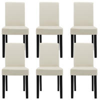 ESSZIMMERSTUHL-SET 6 TLG. Hamburg - Creme, Holz (42/90/48cm) - [en.casa]