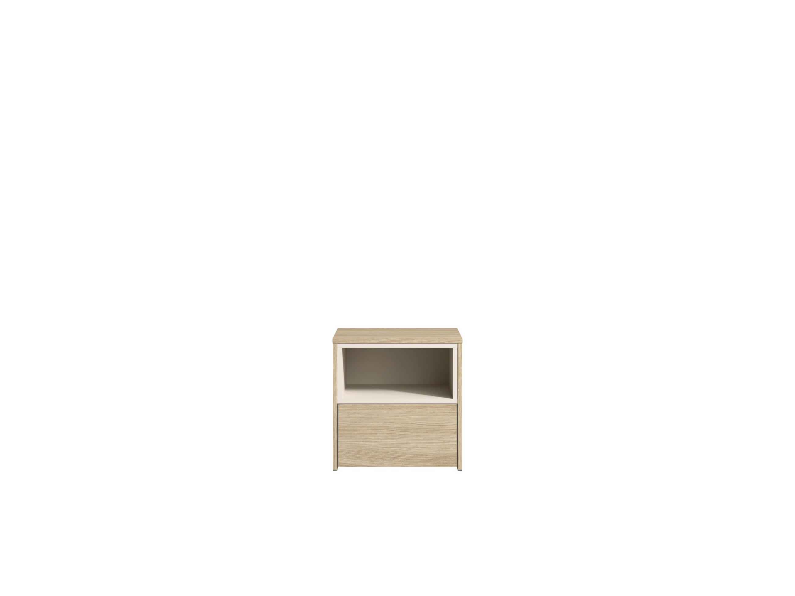 NACHTTISCH Barista Oak, Wüstensand 45/45,9/37 - Eichefarben, Holzwerkstoff (45/46/37cm) - RAUMHIRSCH FURNITURE
