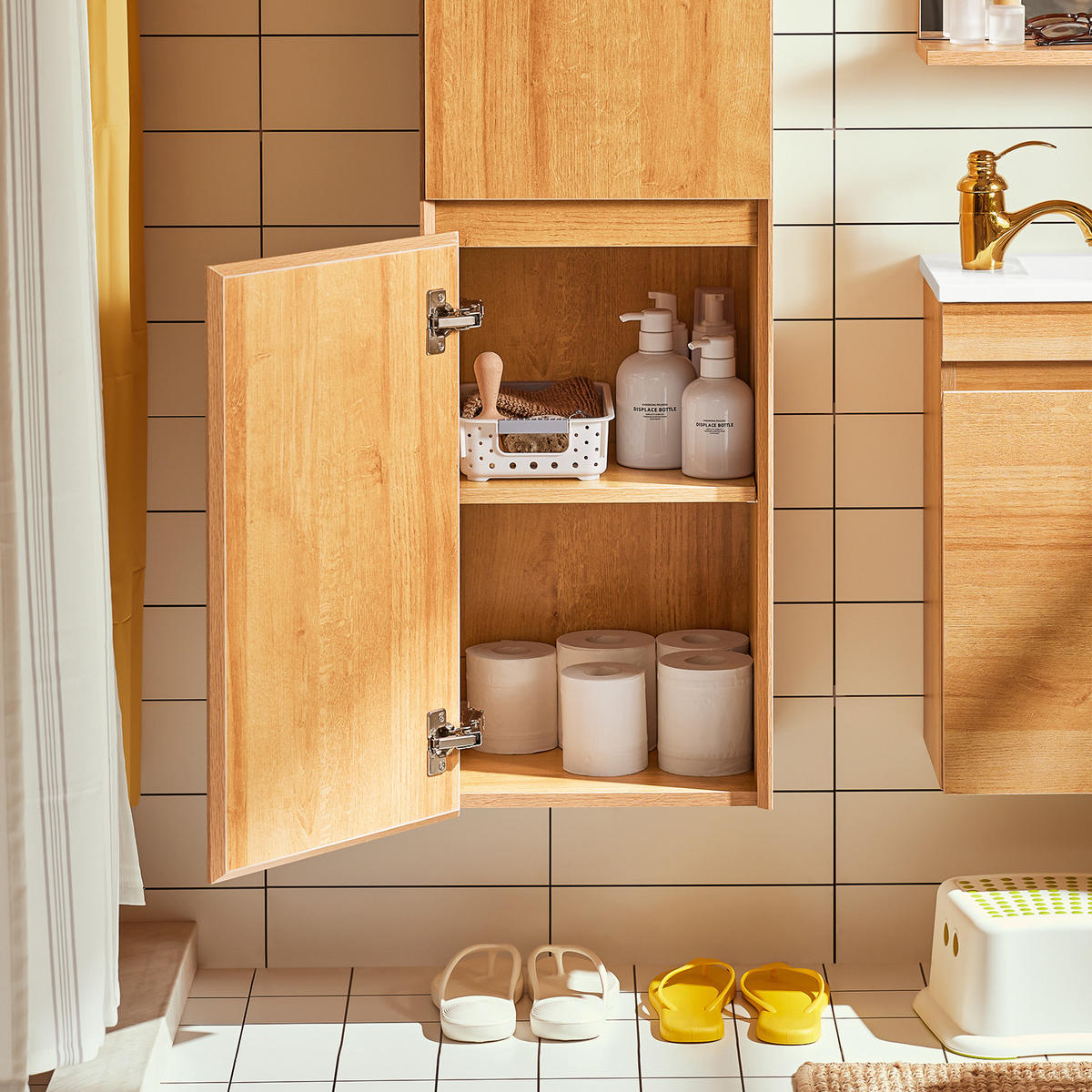 HÄNGESCHRANK Natur - Braun, Holzwerkstoff (35/120/30cm) - SoBuy