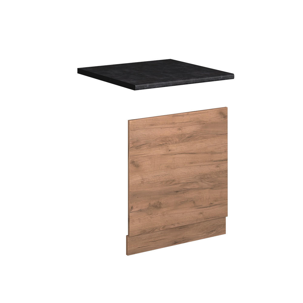 FRONTBLENDE Fame-Line Goldkraft Eiche 60 cm , AP Anthrazit - Honigeiche/Eiche Wotan, Holzwerkstoff (60/67.4/1.6cm) - Vicco