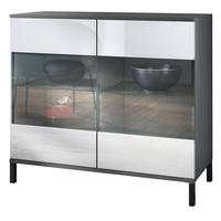 KOMMODE Bari Weiß Hochglanz - Weiß Hochglanz, Holzwerkstoff (92.5/83.5/35cm) - Vladon