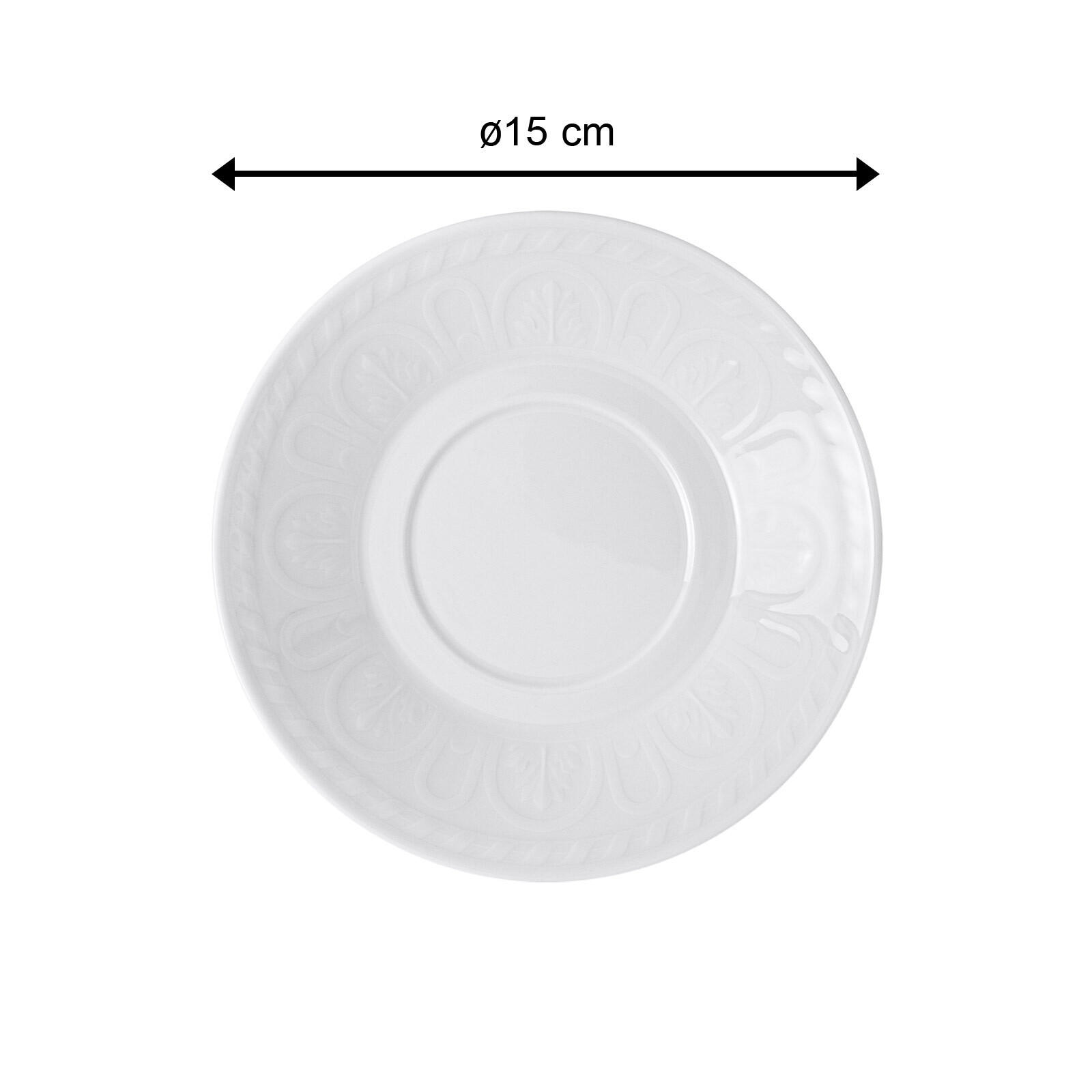 KAFFEE- / TEEUNTERTASSE Cellini weiß ø 15 cm 6er Set - Weiß, Keramik (15cm) - Villeroy & Boch