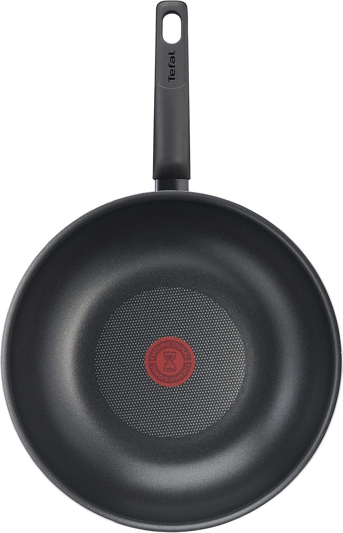 WOKPFANNE Easy Cook & Clean 28 cm Schwarz Antihaftbeschichtung Thermo-Signal tiefe Form - Schwarz, Kunststoff/Metall (28cm) - Tefal