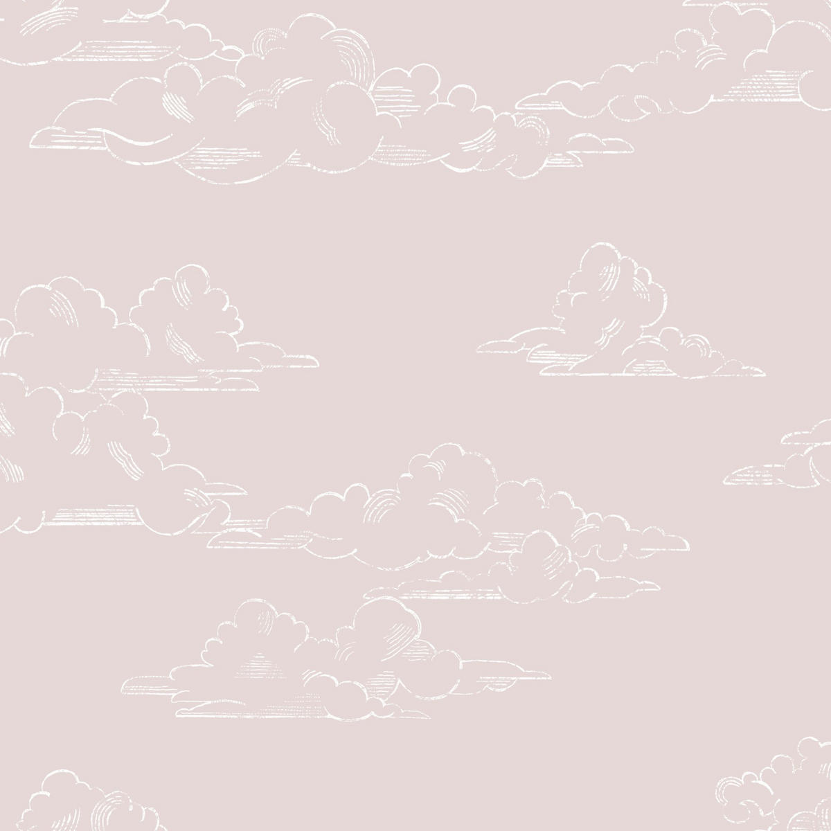 VLIESTAPETE Vintage Wolken 1000x53cm - Pink/Weiß, Papier/Kunststoff (53/1000cm) - Superfresco Easy