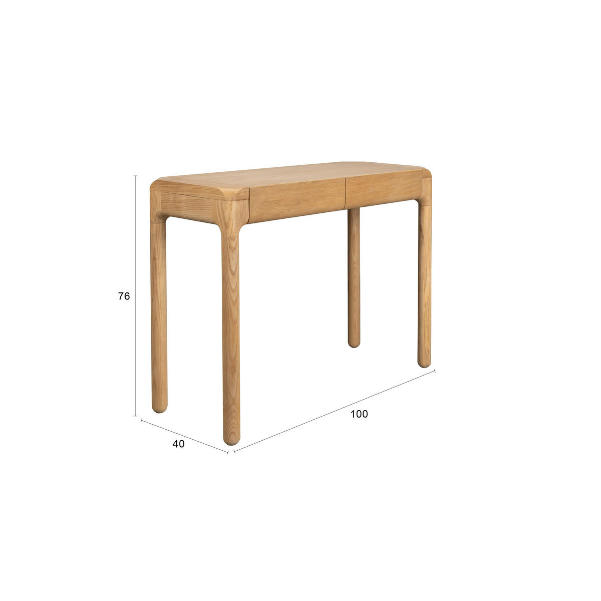 KONSOLENTISCH Storm Natur - Naturfarben, Holz (100/100/76cm) - Zuiver