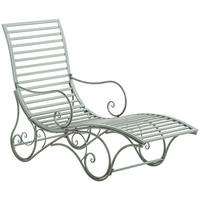 GARTENLIEGE Senta Antik 58x140x101cm Metall Antik-Grün Sonnenliege - Grün, Metall (58/101/140cm) - DELUKE