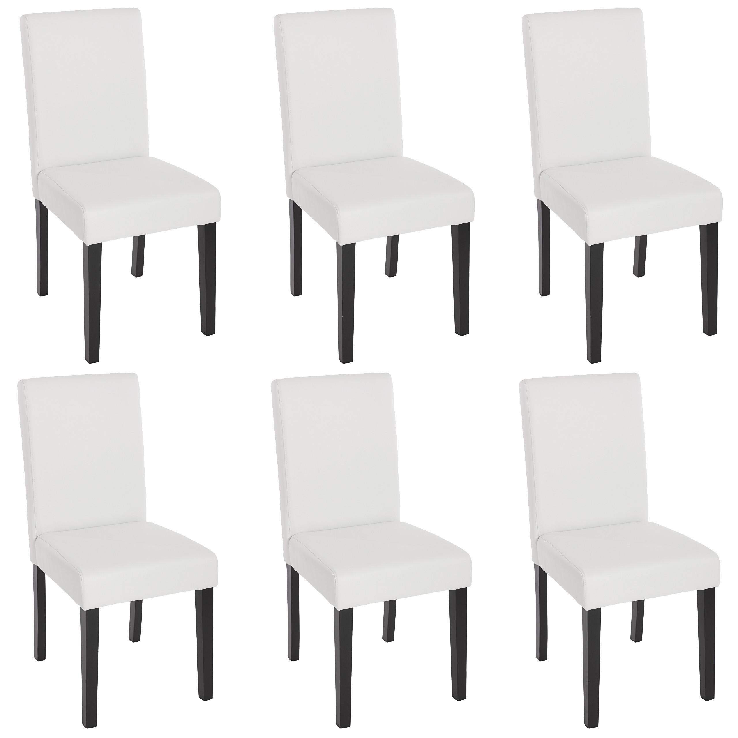 ESSZIMMERSTUHL Weiß 6er-Set - Weiß, Textil (43/90/56cm) - MCW