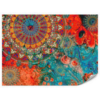 FOTOTAPETE für Wohnzimmer Farbenfrohe Mandalas Abstraktion Muster 500x350 - Multicolor, Papier (500/350cm) - Muralo