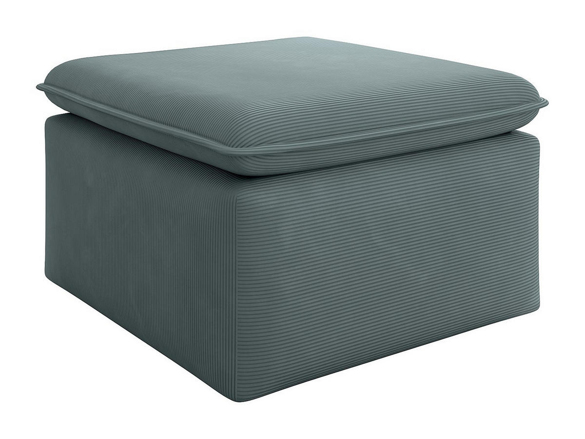 SITZHOCKER - 1 Person - Samt, Stoff - Blaugrün - TEODORA - Grün, Textil (70/43/70cm) - Vente-Unique