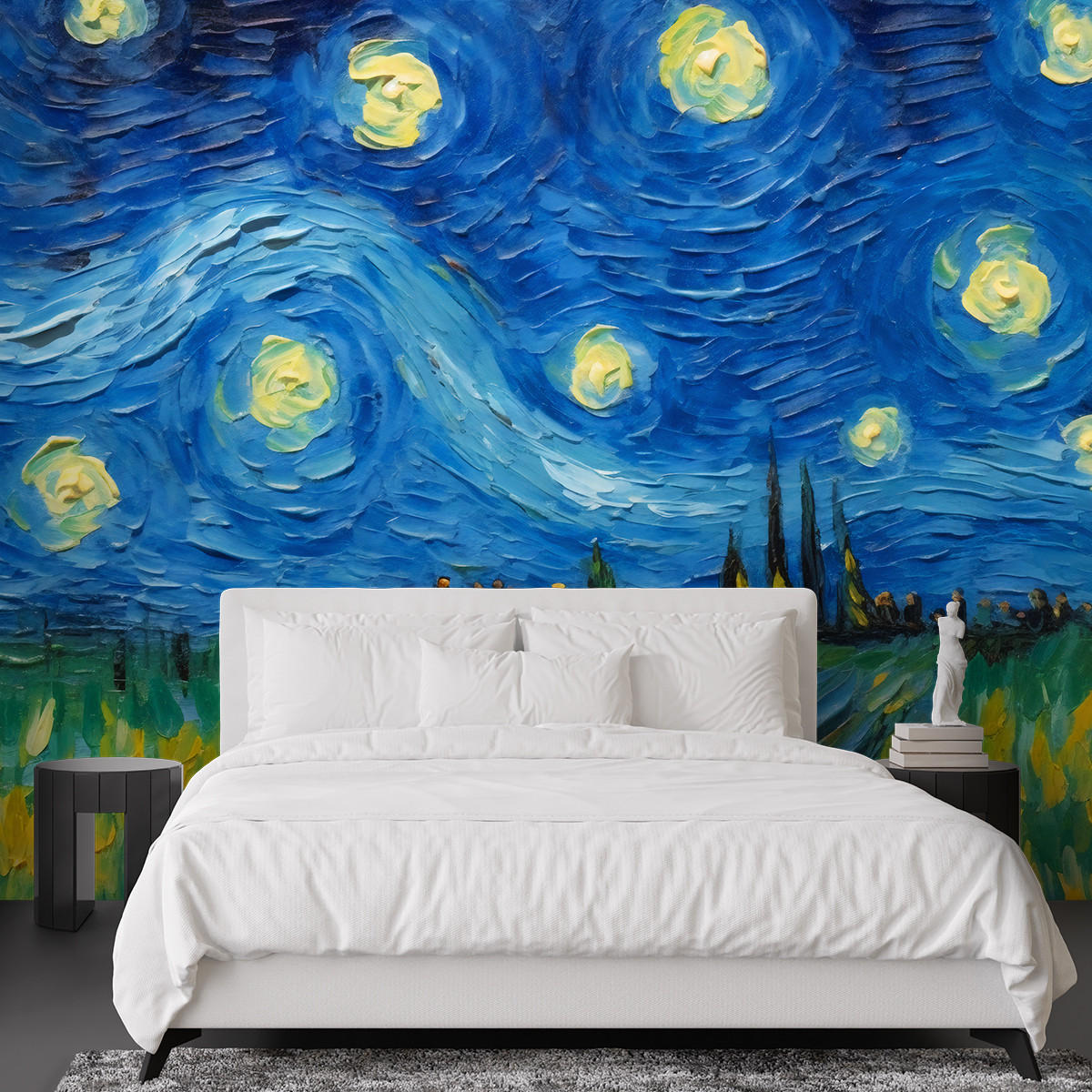 FOTOTAPETE, Sternenklare Nacht - V. van Gogh - Multicolor, Papier (250/1cm) - Feeby