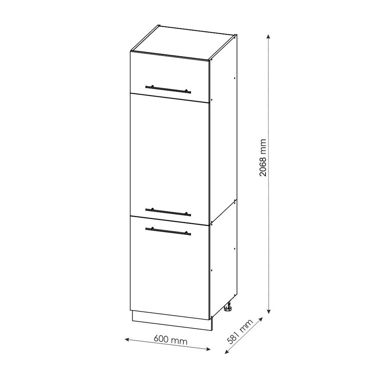 KÜCHENSCHRANK Fame-Line Grün-Gold Landhaus 60 cm - Weiß/Grün, Holzwerkstoff (60/206.8/58.1cm) - Vicco