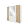 KLEIDERSCHRANK Bali Lux D4 - Weiß, Holzwerkstoff/Metall (196/200/58cm) - MIRJAN24