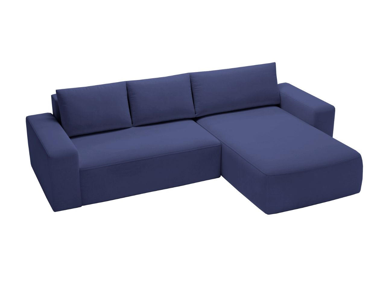 ECKSOFA Tazones Dunkelblau Rechts - Dunkelblau, Holz/Kunststoff (250/165cm) - Graingold
