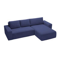 ECKSOFA Tazones Dunkelblau Rechts - Dunkelblau, Holz/Kunststoff (250/165cm) - Graingold