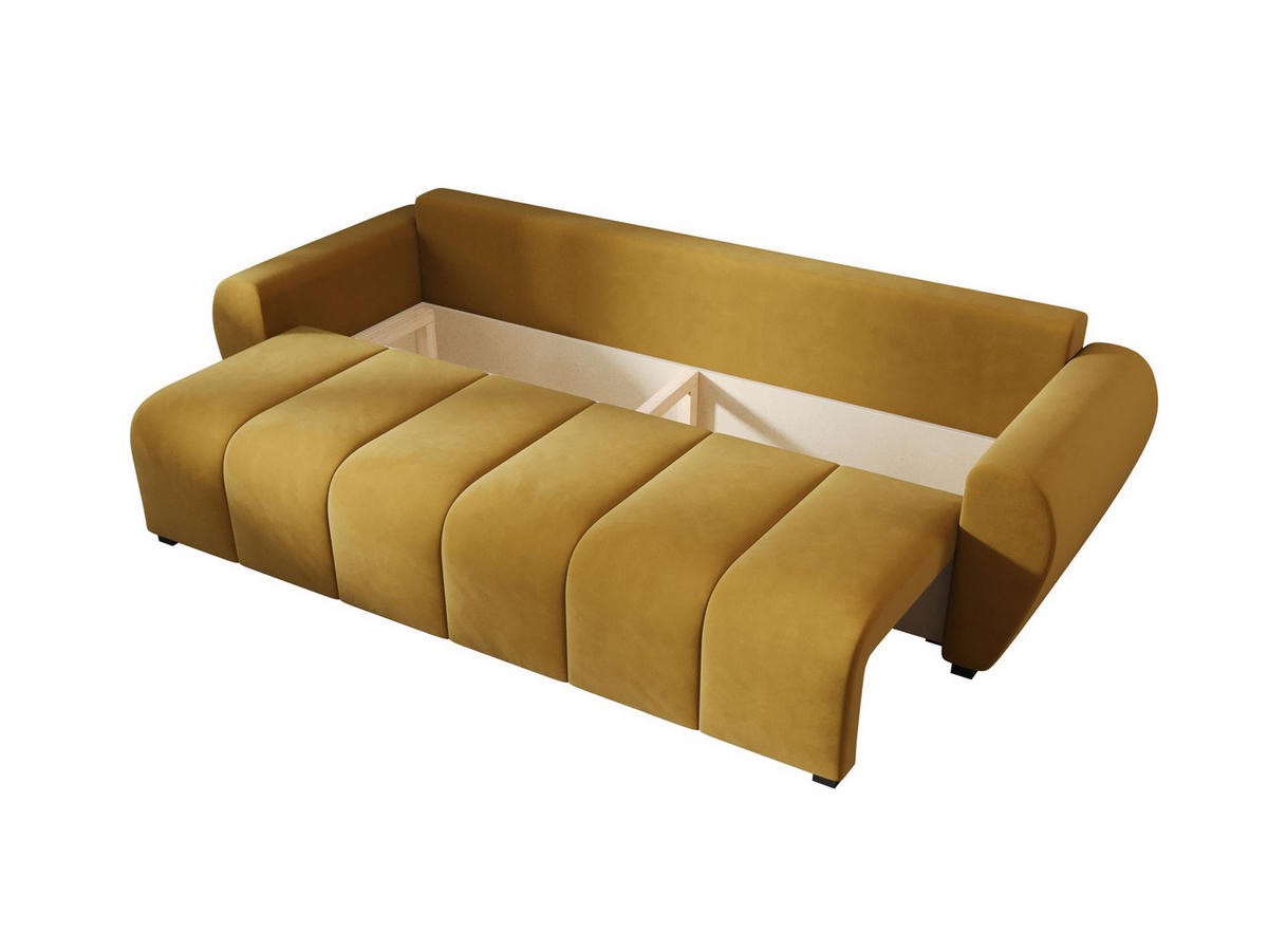 SOFA MOLISA mit Schlaffunktion ITAKA 27 mit Stauraum - Grau, Textil (86/82/246cm) - Bedante