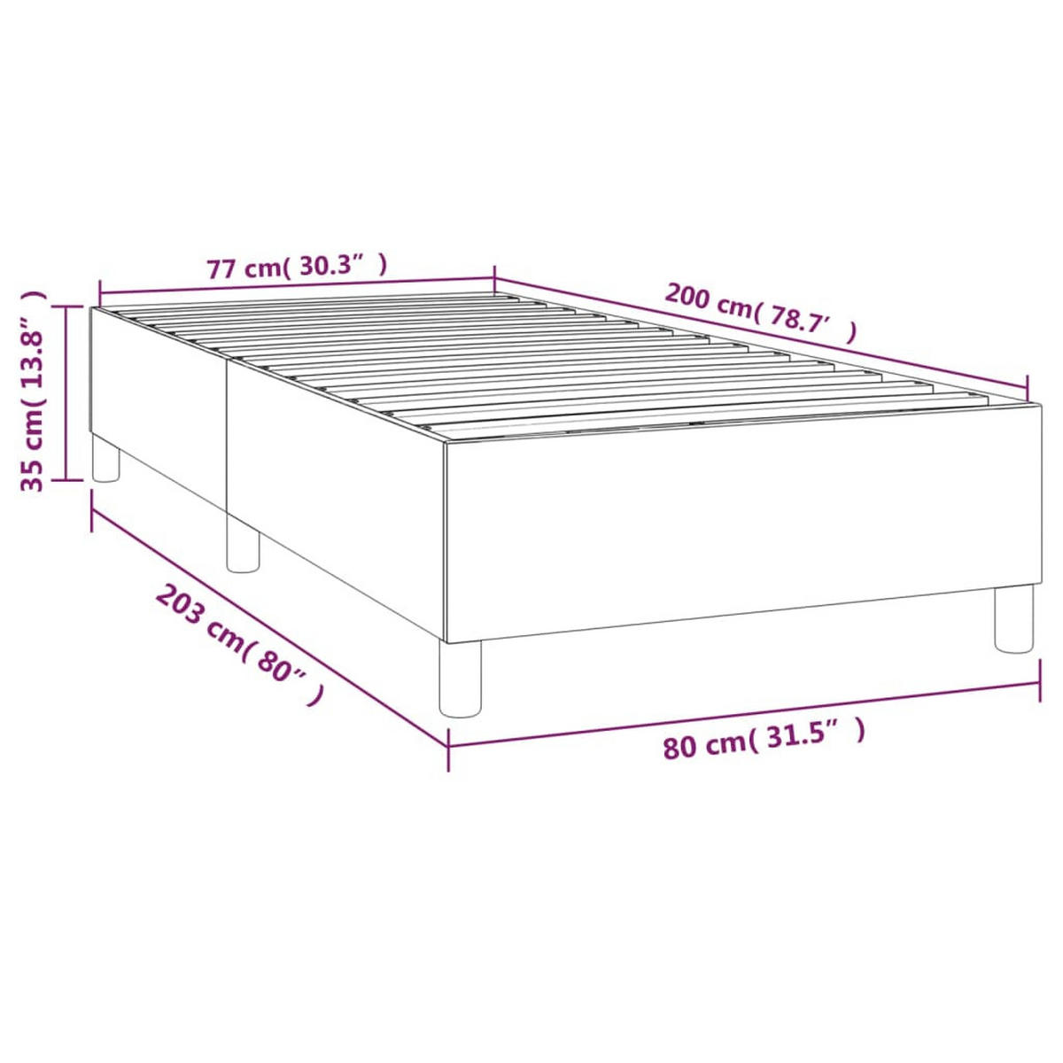 BETTGESTELL Hellgrau 80/200 Cm Samt - Hellgrau, Holzwerkstoff (80/200cm) - vidaXL