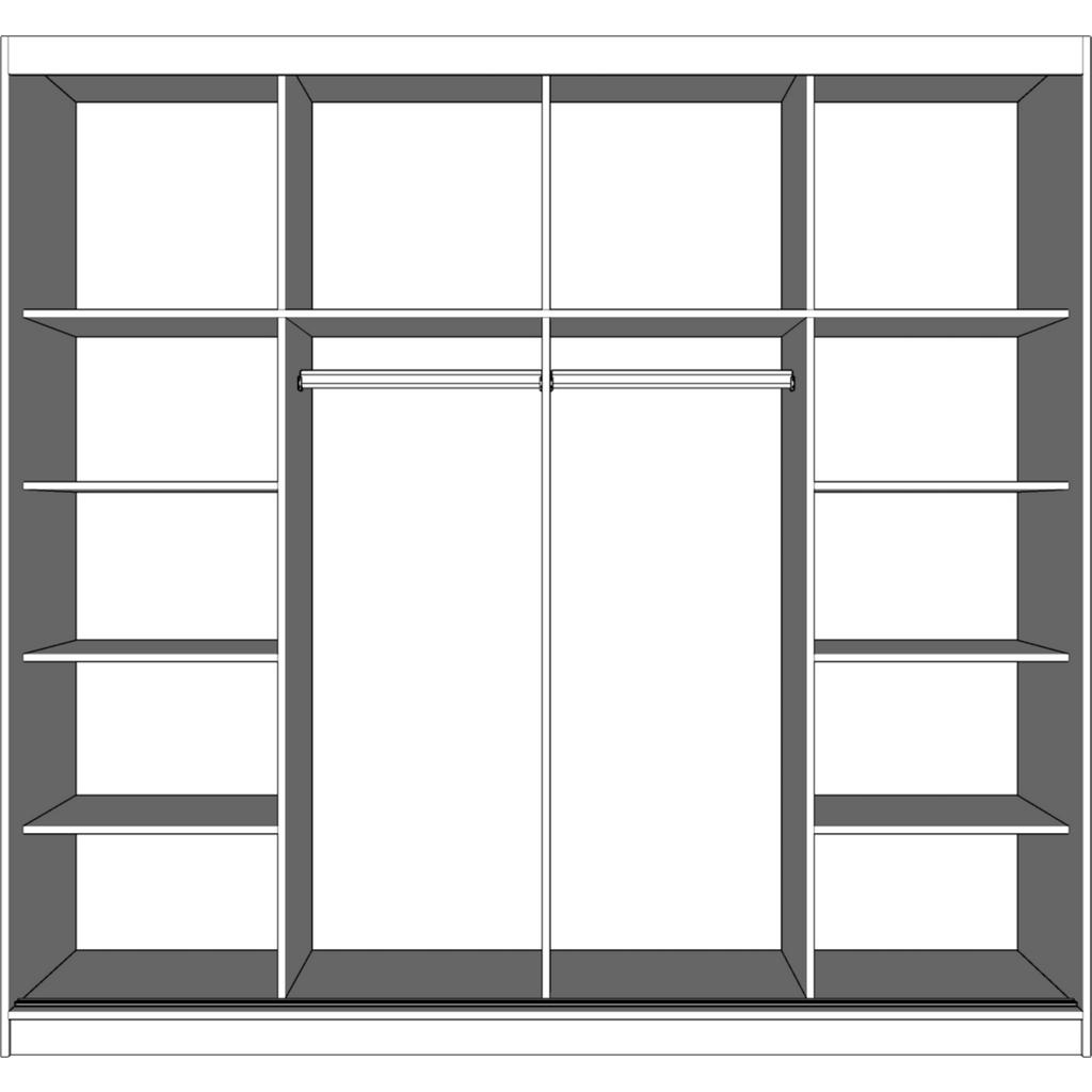 Thumbnail - imoebel24 Schwebetürenschrank, Schwarz, Weiß, Glas, Holz, 233x233x61 cm, Schlafzimmer, Kleiderschränke, Schwebetürenschr...