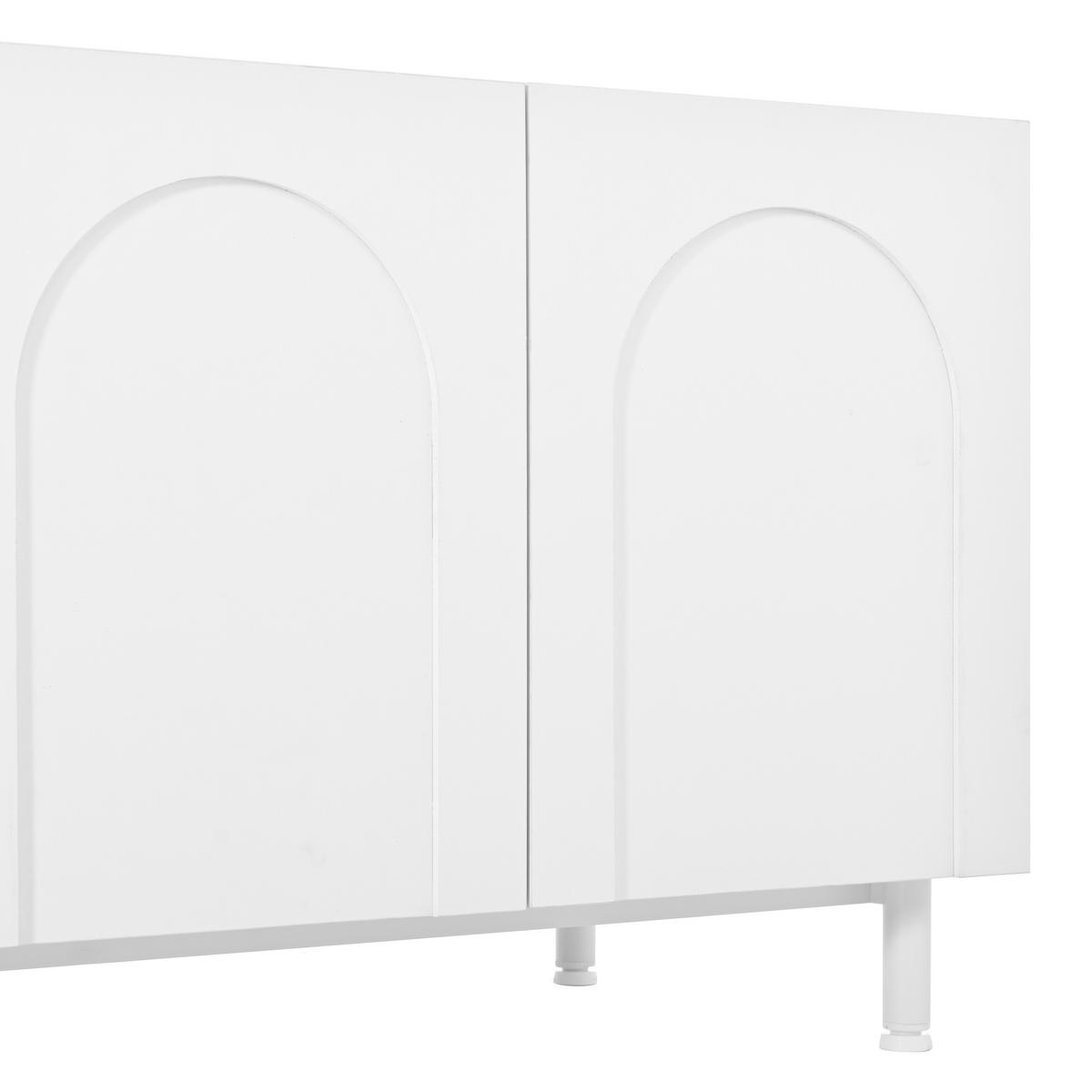 TV SKŘÍŇKA se 4 dvířky a 2 zásuvkami, bílá, 180 × 40 × 48 cm - bílá, kompozitní dřevo (180/48/40cm) - Urban Meuble