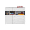 KINDERKOMMODE SIMON 12 110/40/90 Grau/Weiß/Eiche Sonoma - Weiß/Grau, Holzwerkstoff (110/90/40cm) - Deine Möbel 24