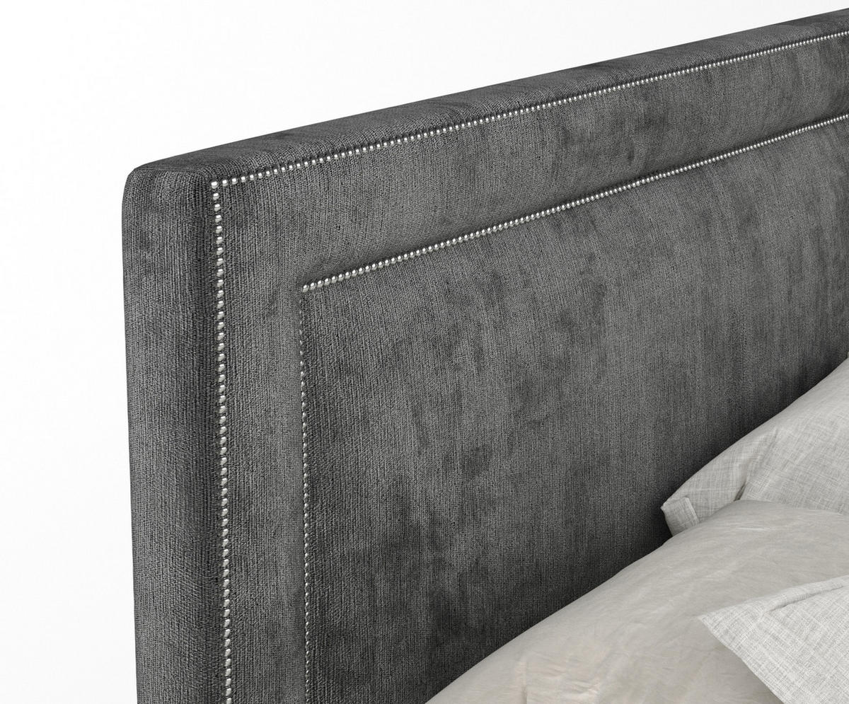 BOXSPRINGBETT Luxora Anthrazit 200/200 cm - Anthrazit/Schwarz, Holz/Holzwerkstoff (200/200cm) - Maison de Reve