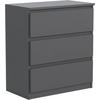 KOMMODE 70 Anthracite 70x39x78,5 cm - Anthrazit, Holzwerkstoff (70/78.5/39cm) - Mobelsta