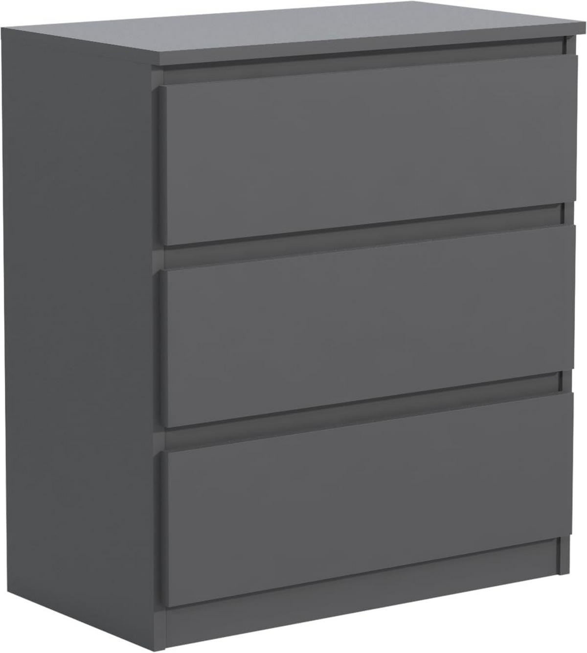 KOMMODE 70 Anthracite 70x39x78,5 cm - Anthrazit, Holzwerkstoff (70/78.5/39cm) - Mobelsta