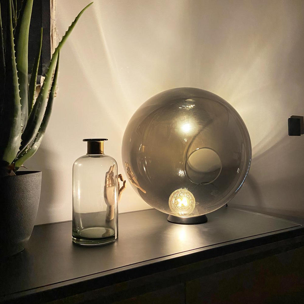 TISCHLAMPE Orb Klar Ø 20cm - Klar, Glas (20/20cm) - s.luce