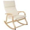 SCHAUKELSTUHL Roca,65 x 94 x 100 cm,beige - Beige, Holz (65/100/94cm) - tectake