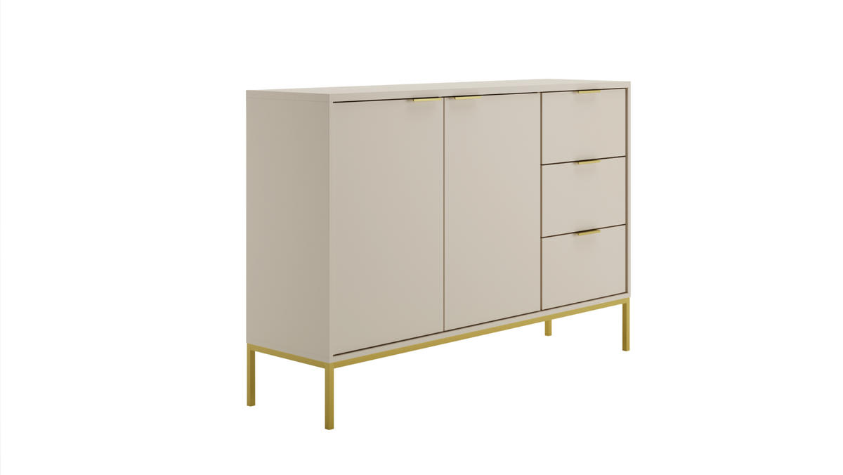 KOMMODE Austin 40/100,4/150 - Kaschmir/Goldfarben, Holzwerkstoff (40/100/150cm) - RAUMHIRSCH FURNITURE