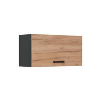 HÄNGESCHRANK R-Line, Goldkraft Eiche/Anthrazit, 80 cm Flach - Honigeiche/Anthrazit, Holzwerkstoff (80/40/31cm) - Vicco
