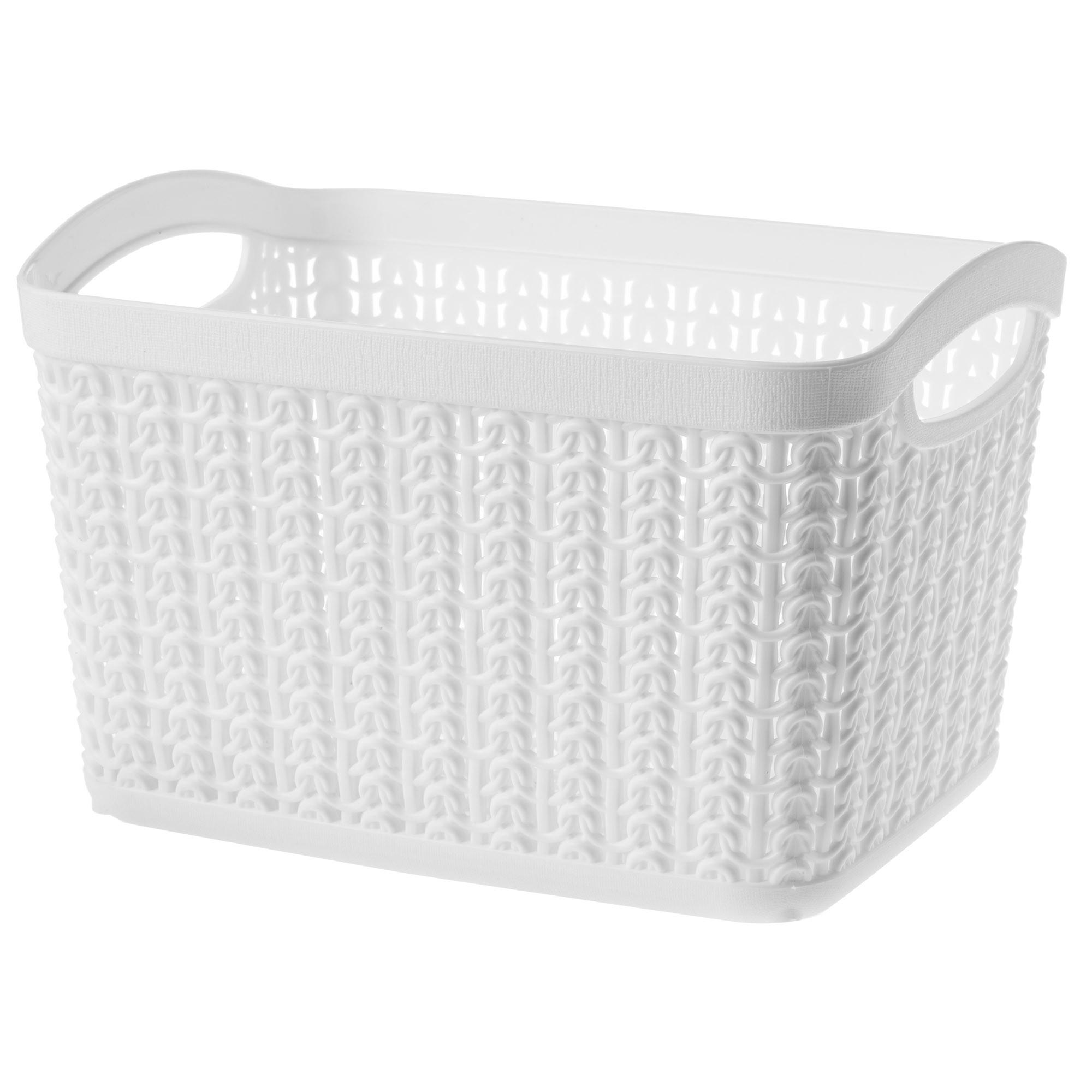 PLASTIKKORB 3,3 l, weiß - Weiß, Kunststoff (14/19cm) - KADAX