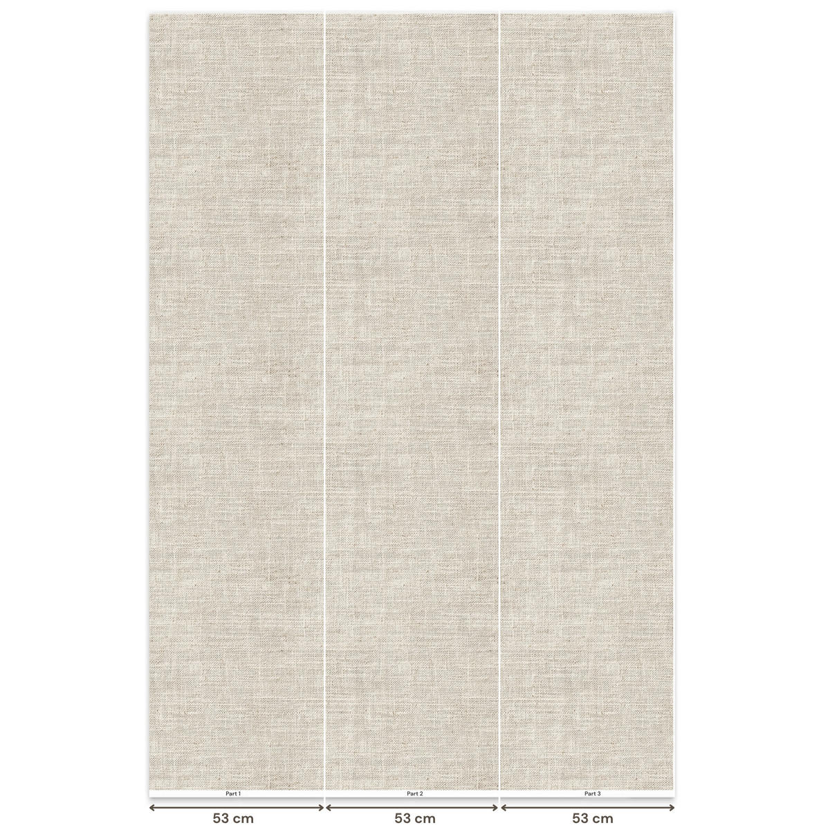 TAPETE - Leinen - Textur - Beige - 160x240 cm - Creme, Papier (160/240cm) - OnlyWow
