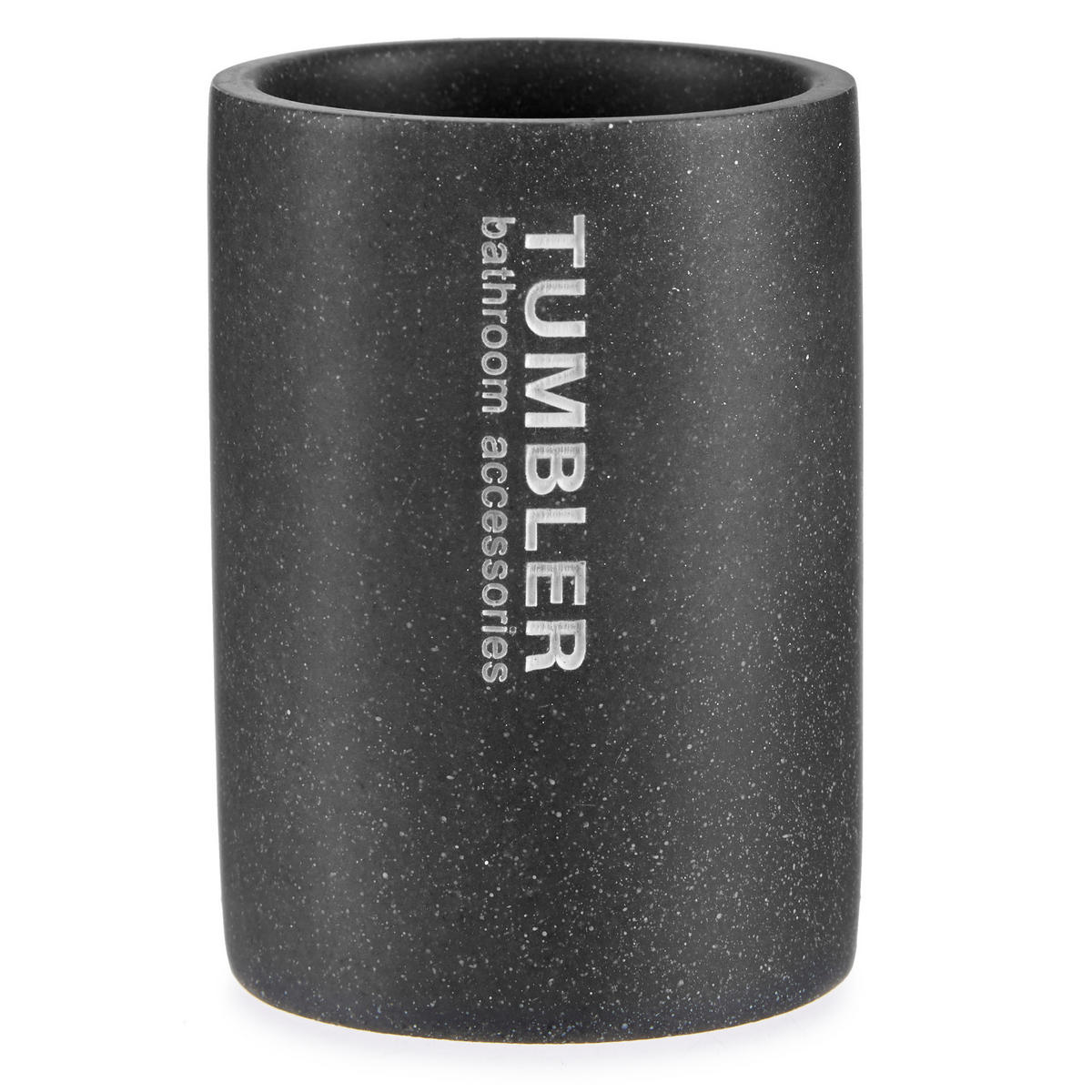 BECHER für Zahnbürsten Soap 7,5/7,5/10,5 cm - Schwarz, Kunststoff (7.5/10.5/7.5cm) - Berilo