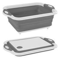 SCHÜSSEL MIT SCHNEIDEBRETT 2in1 5 l - Multicolor, Kunststoff (15.5cm) - Maximex