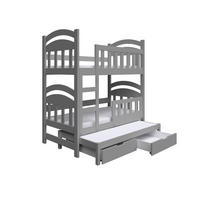 VYSOKÁ Postel DUMBO 75x160 s úložným prostorem, Šedá - šedá, dřevo (75/160cm) - MASSENO
