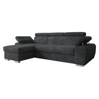 ECKSOFA Plaza L - Dunkelgrau/Silberfarben, Holz/Kunststoff (255/170cm) - MIRJAN24