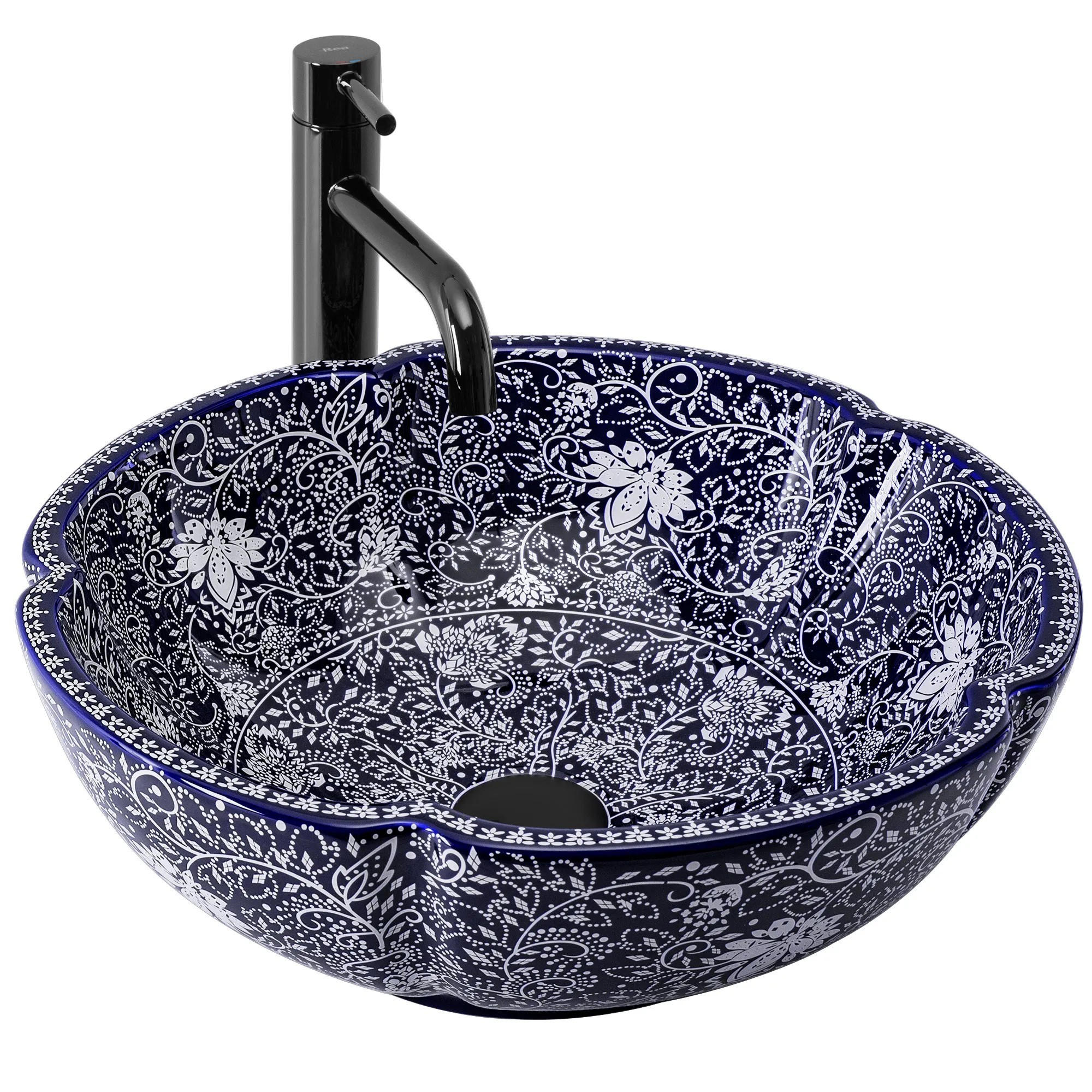 AUFSATZWASCHBECKEN Rea Sevilla - Blau, Keramik (42.5/15/42.5cm) - REA