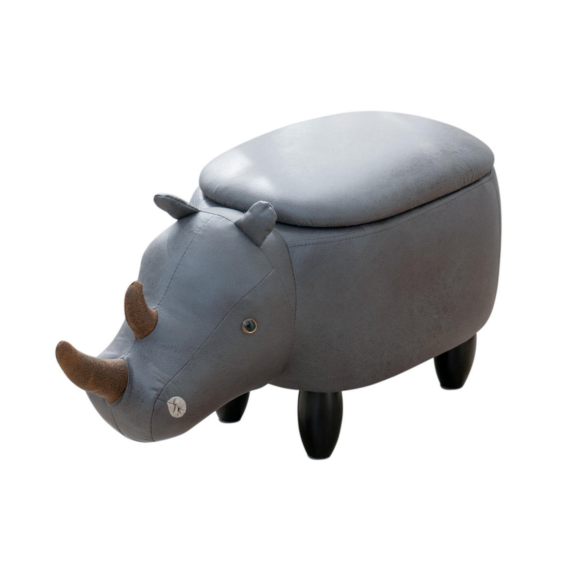 TIERHOCKER NASHORN - Grau, Textil (30/37/70cm) - SVITA