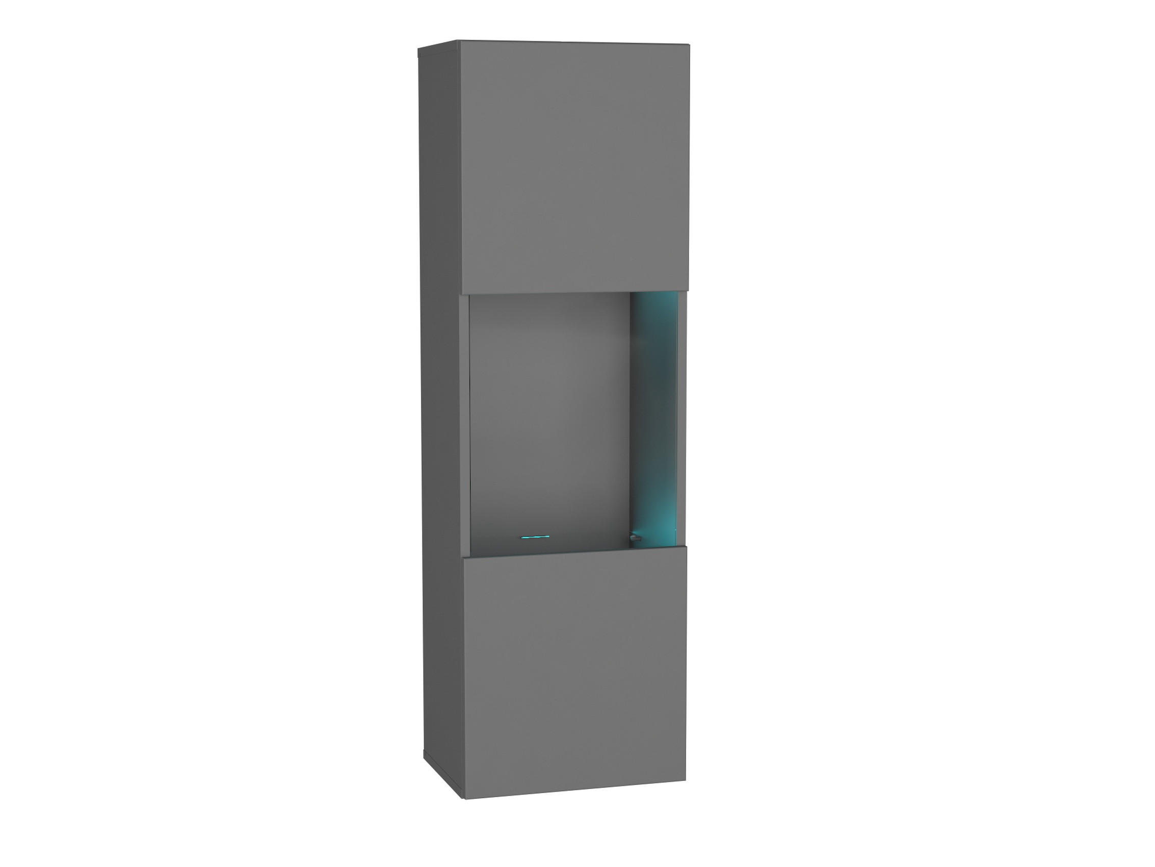 HÄNGESCHRANK Graphitgrau 40/126/29 - Grau, Holzwerkstoff (40/126/29cm) - RAUMHIRSCH FURNITURE