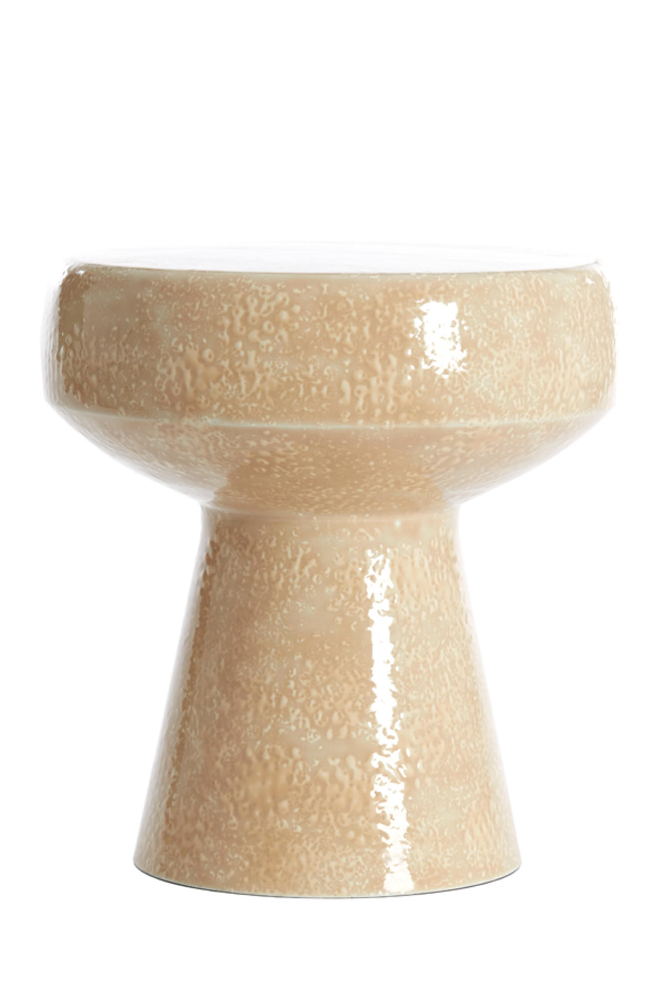 BEISTELLTISCH Dakwa Braun Ø38/42 cm - Beige, Metall (38/38/42cm) - Light & Living