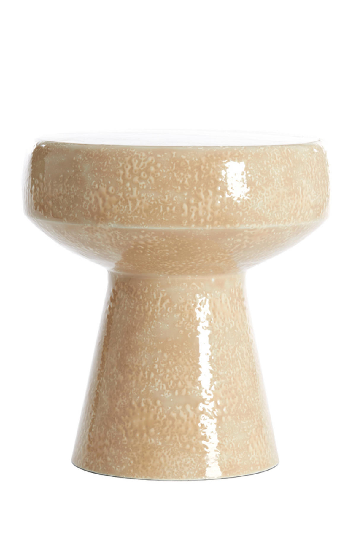 BEISTELLTISCH Dakwa Braun Ø38/42 cm - Beige, Metall (38/38/42cm) - Light & Living