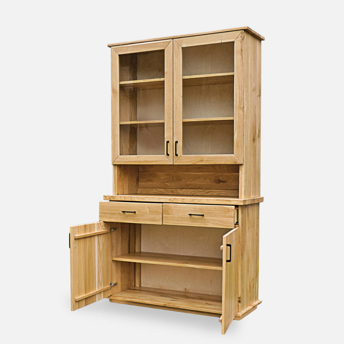 HOLZVITRINE für Wohn- und Esszimmer MONTE - Eichefarben, Holz (120/210/45cm) - Rawood Furniture