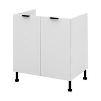 SPÜLENUNTERSCHRANK – 80 cm – DZ80 – Lunara – Weiß Matt - Weiß, Holzwerkstoff (80/72/52cm) - hi-markt