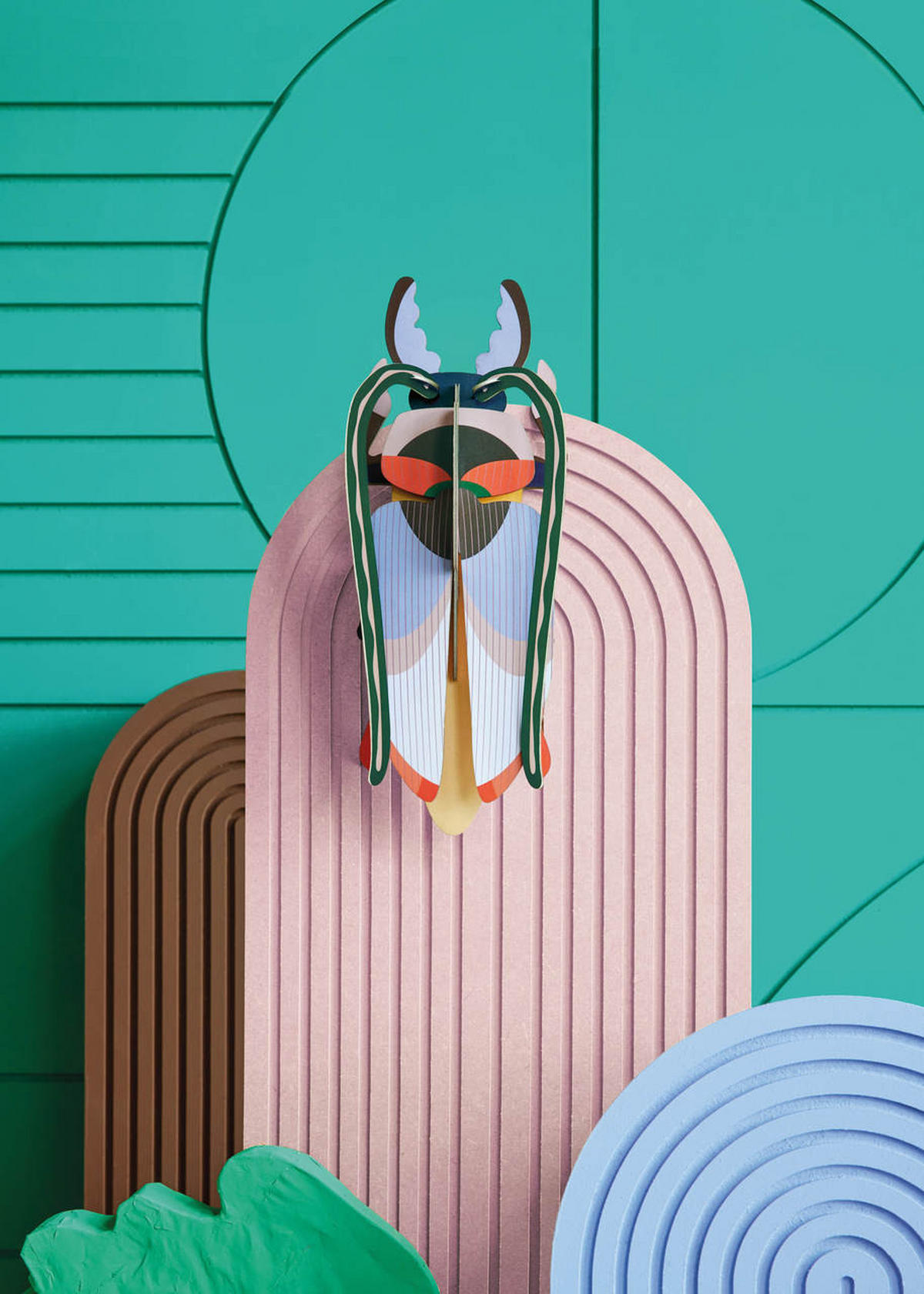 WANDDEKO Kosmos-Käfer 11/7 cm - Multicolor, Wellpappe (11/7/27cm) - KUNSTLOFT