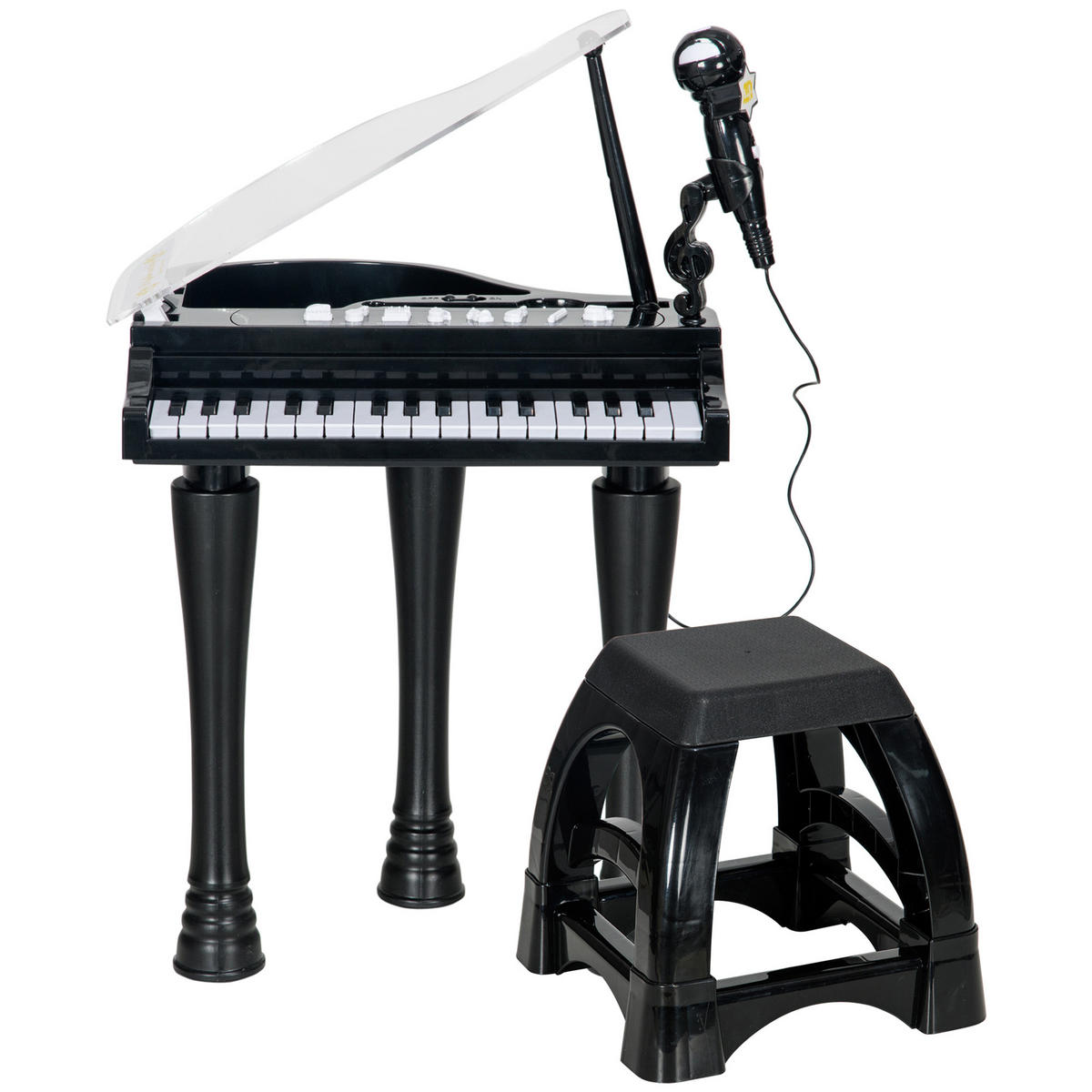 KINDERPIANO DE-18644 Schwarz - Schwarz, Kunststoff (30.5/60.4/37cm) - ComfortXL