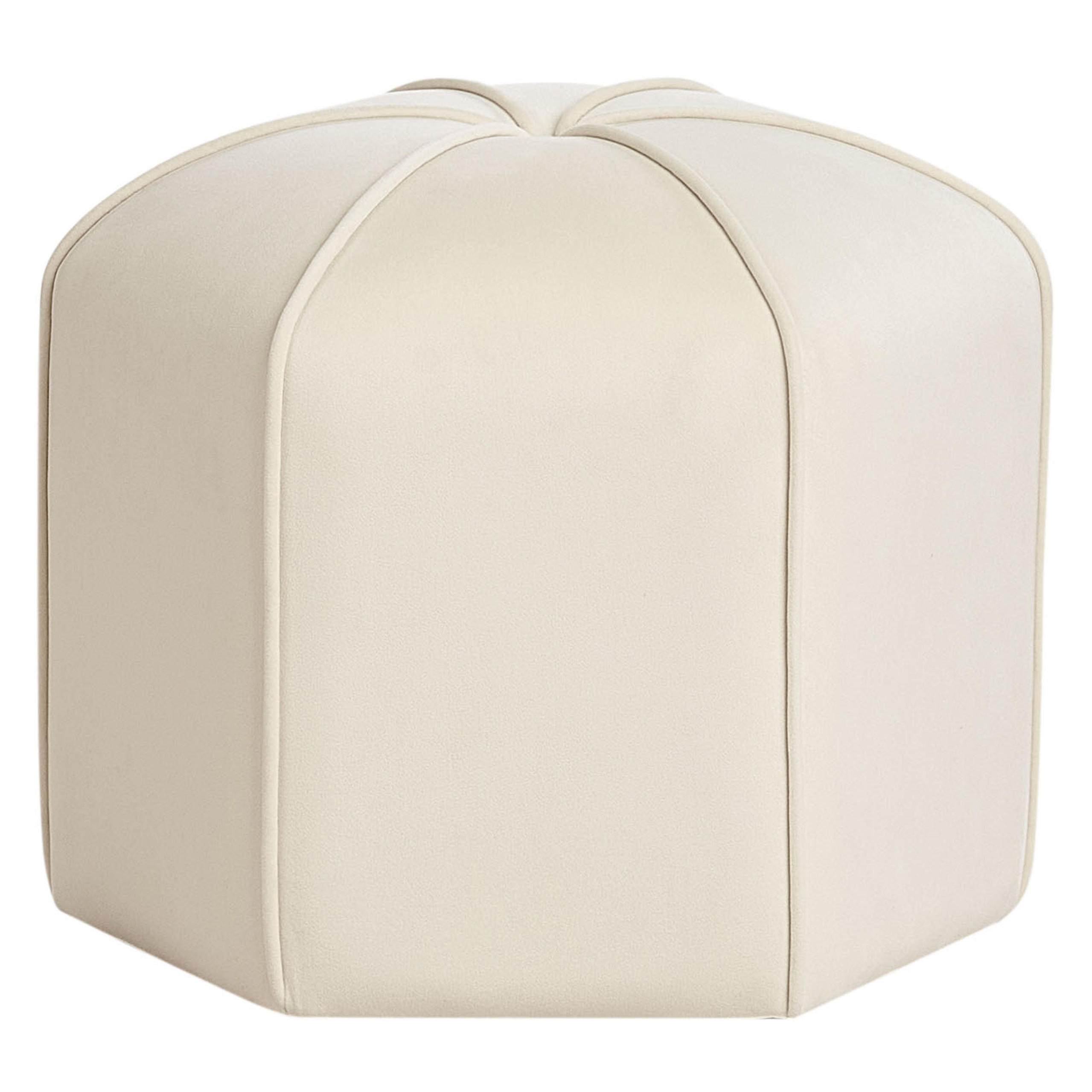 POUF Hellbeige Wishek - Beige, Textil (45/42/45cm) - Beliani