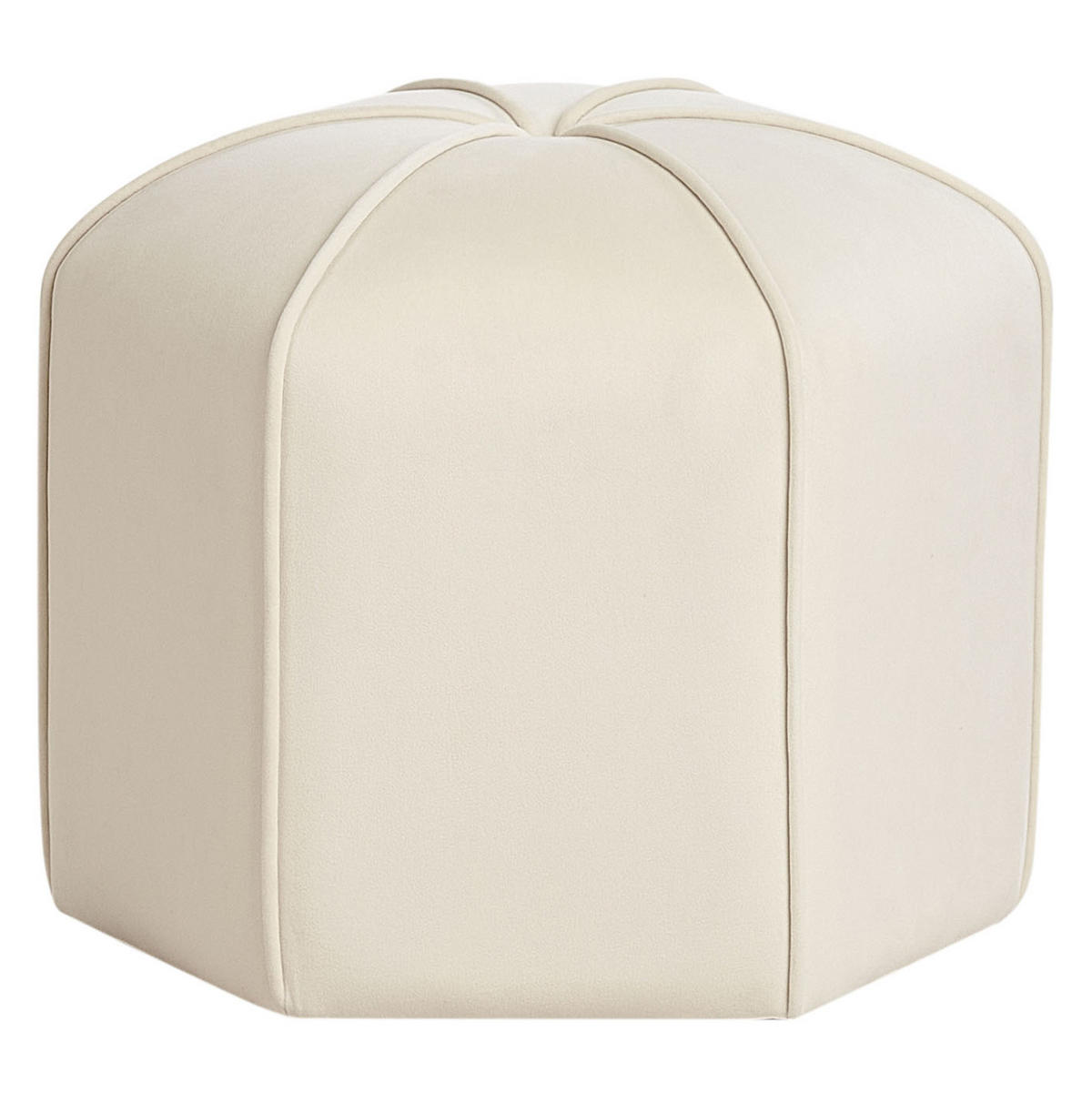 POUF Hellbeige Wishek - Beige, Textil (45/42/45cm) - Beliani