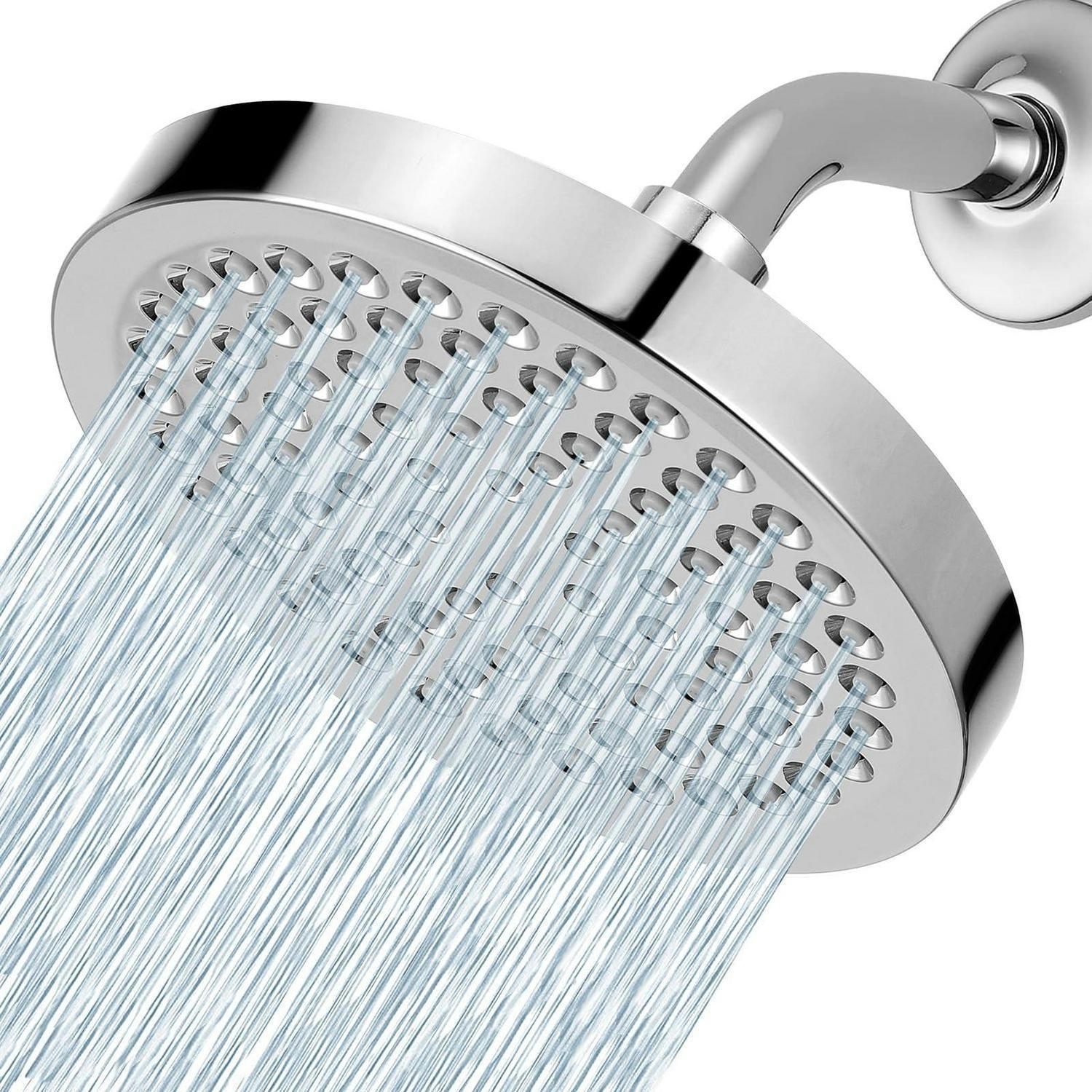 REGENDUSCHE 15 cm Rund Chrom-Finish Einstellbarer Winkel - Silberfarben, Metall (15/3/15cm)
